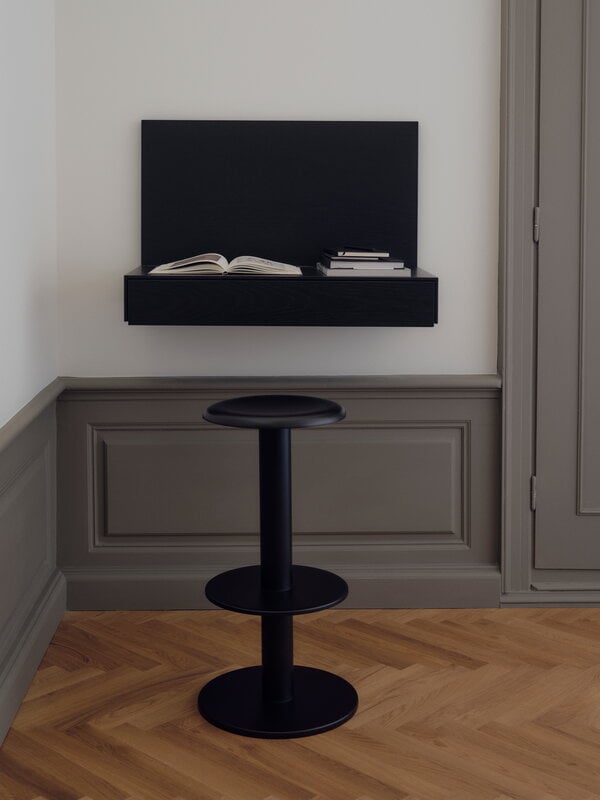 New Works Coupe bar stool, 75 cm, black, view 3