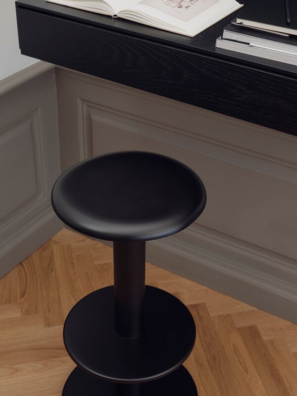 New Works Coupe bar stool, 75 cm, black, view 5