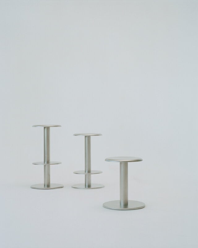 New Works Coupe bar stool, 65 cm, stainless steel, view 3