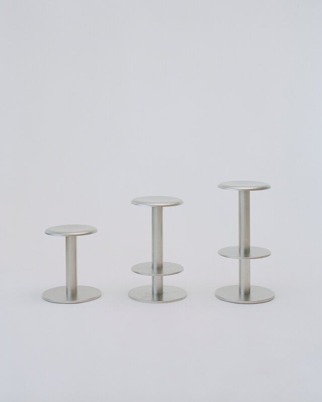 New Works Coupe bar stool, 65 cm, stainless steel, view 2