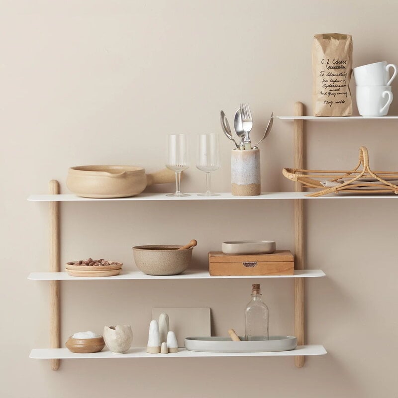 Gejst Nivo shelf B, light oak - white, view 3