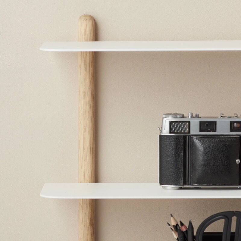 Gejst Nivo shelf H, light oak - white, view 2