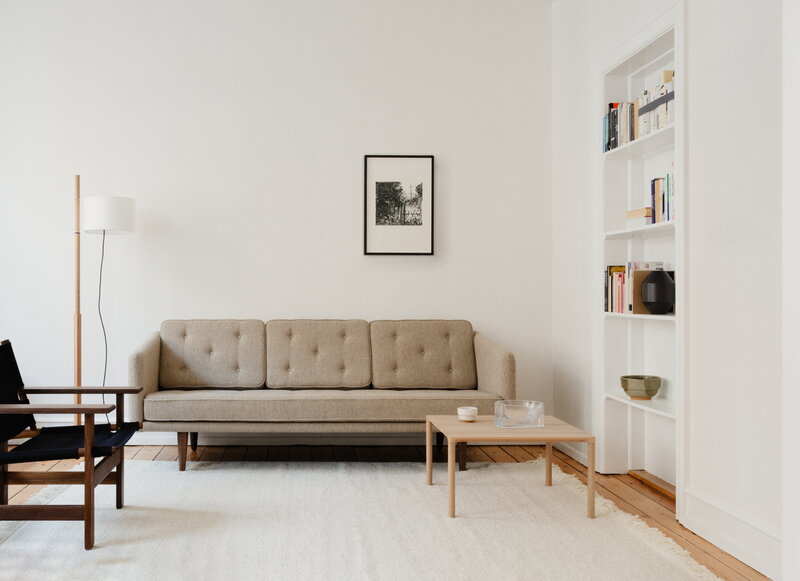 Fredericia Piloti Wood sohvapöytä, 75 x 75 x 41 cm, vaalea öljytty tammi, näkymä 3