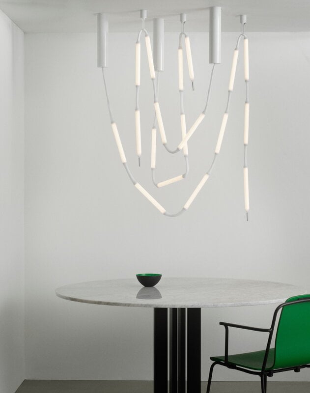 Normann Copenhagen Reb ceiling lamp 8, white, decoration image