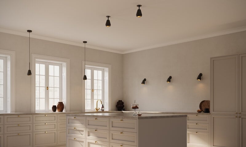 Nuura Anoli Spot Recessed katto-/seinävalaisin, musta, näkymä 2