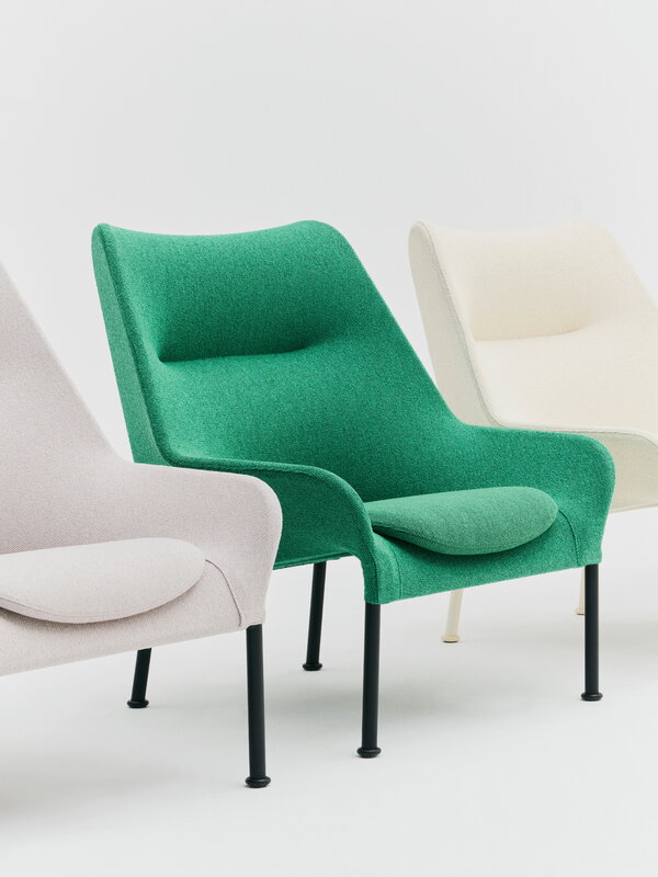 HAY O2 lounge chair, black - lift green, decoration image