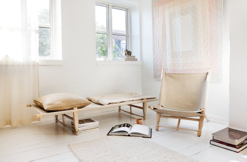 Skovshoved Møbelfabrik OGK daybed, beech - linen | Finnish Design Shop