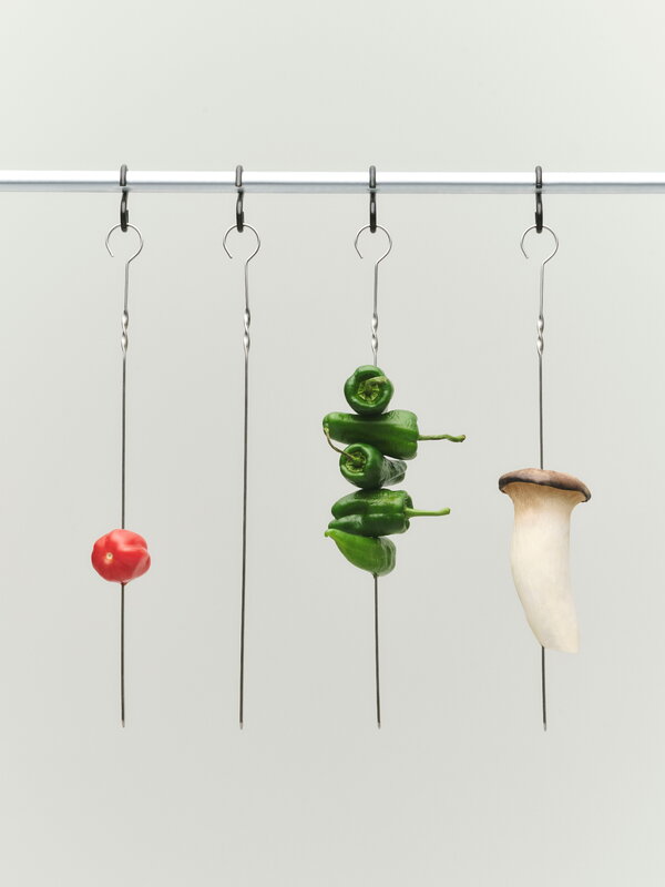 HAY Outdoor Market - Brochette BBQ, ensemble de 4, acier inoxydable, image décorative