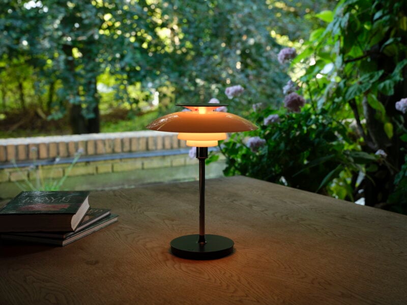 Louis Poulsen PH 80 portable table lamp, opal white - high lustre