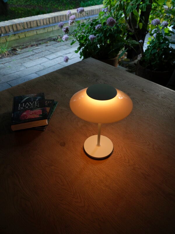 Louis Poulsen PH 80 portable table lamp, opal white - high lustre