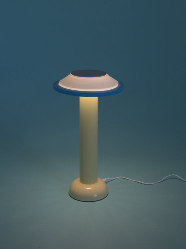 SOWDENLIGHT PORTABLE LAMP　PL2 Sowden PL2 portable table lamp, yellow - white | Finnish Design Shop