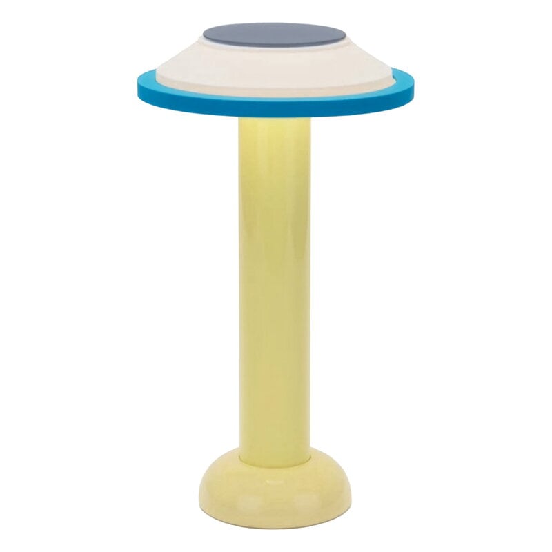 Sowden PL2 portable table lamp, yellow - white | Finnish Design Shop