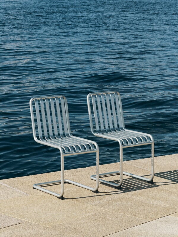 HAY Palissade Cantilever chair, hot galvanized, decoration image