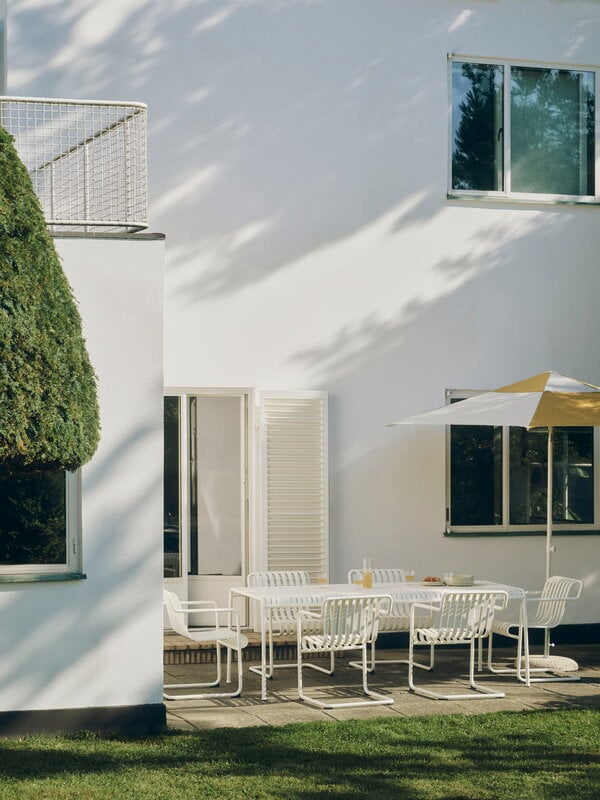 HAY Palissade Cantilever dining armchair, cream white, decoration image