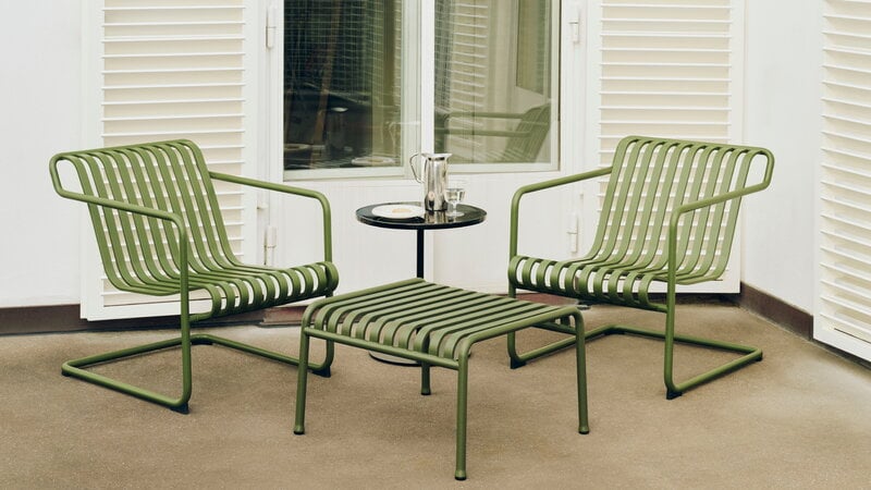 HAY Palissade low table, 81,5 x 86 cm, olive, decoration image