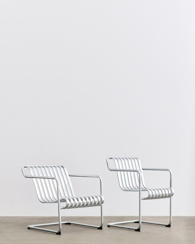 HAY Palissade Cantilever lounge chair, low, hot galvanized, decoration image