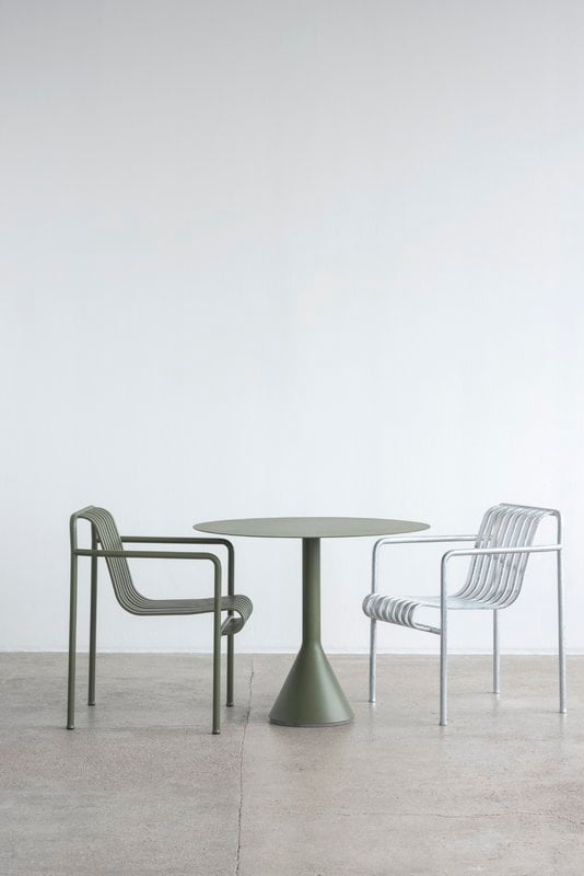 HAY Palissade Cone table, 70 cm, olive | Finnish Design Shop