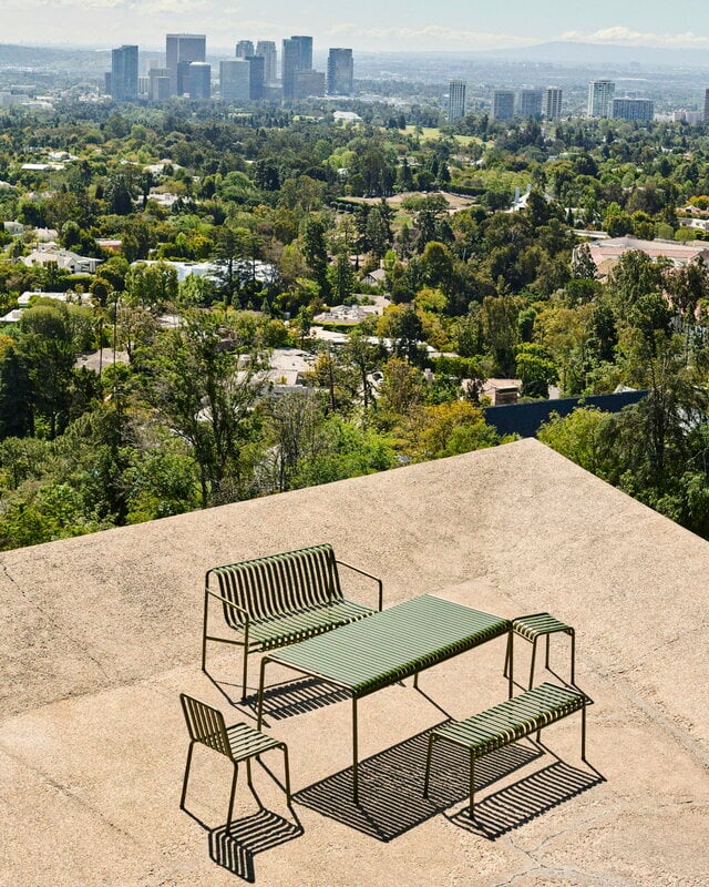 Hay Palissade Bench Olive Finnish, Skyline Design Outdoor Furniture Australia
