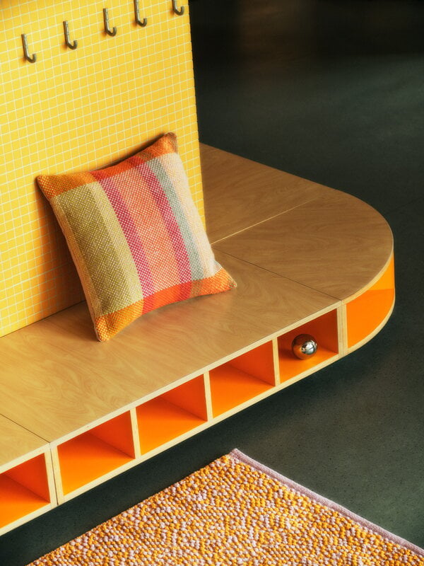 Finarte Palsta cushion, 50 x 50 cm, orange, view 2