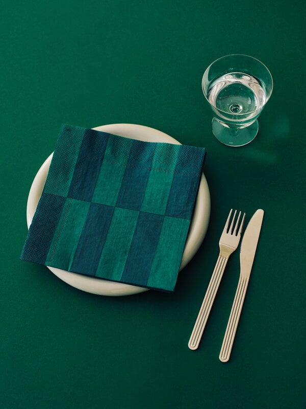 HAY Serviette Pattern, dîner, lot de 20, vert - vert foncé, image décorative