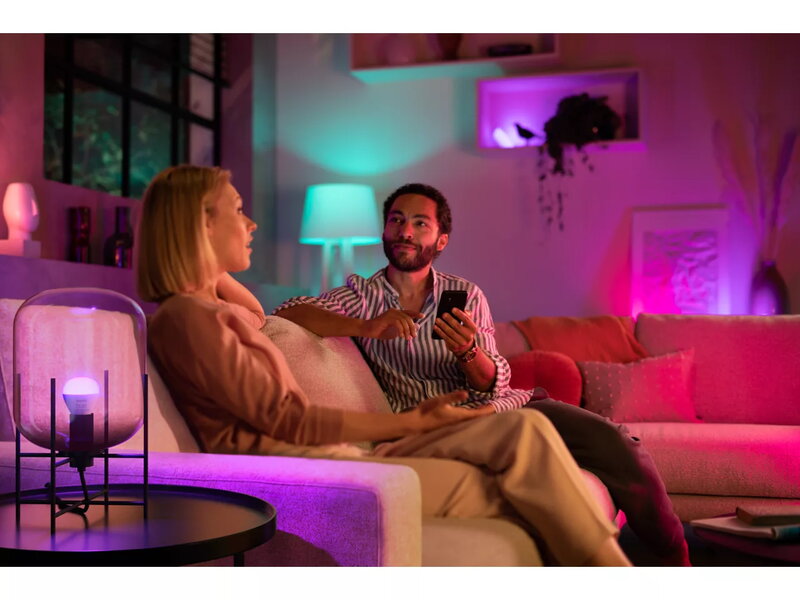 Philips Hue White and Color Ambience smart bulb 5,1W P45 E14 470lm 2000-6500K, decoration image