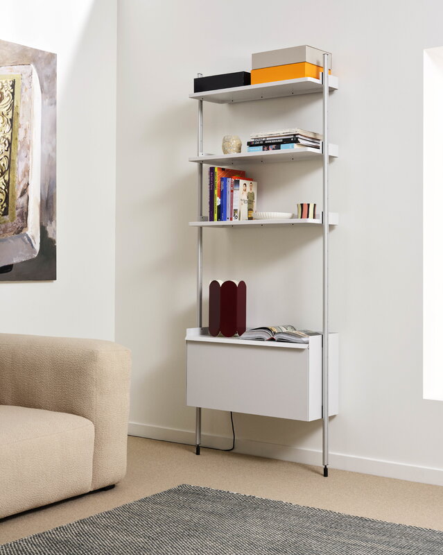 HAY Pier System 131 shelf, 1 column, PS white - aluminium, view 10