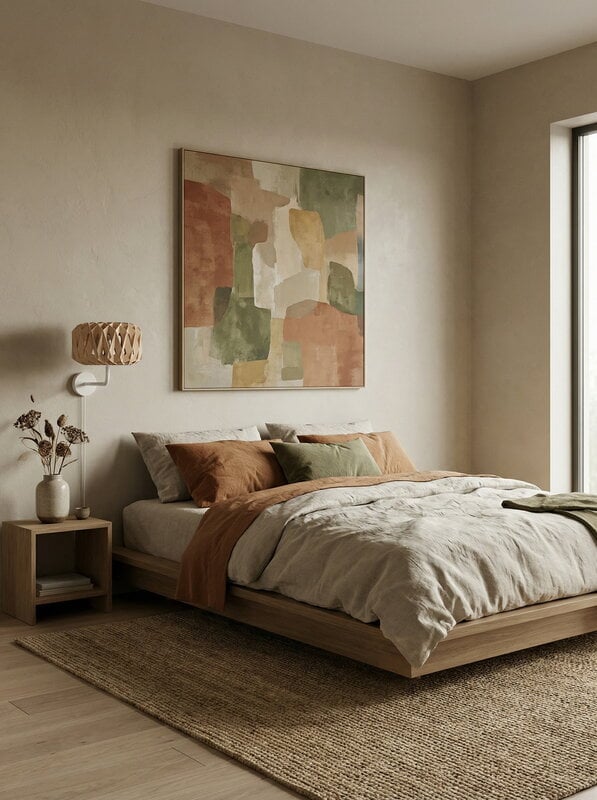 Pilke Lights Pilke Signature 25 varrellinen seinävalaisin, koivu, sisustuskuva