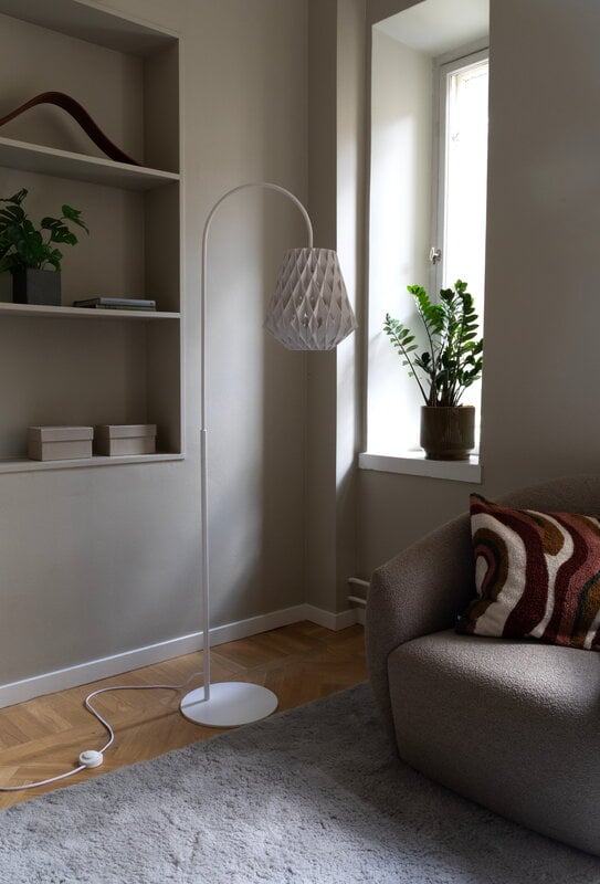 Pilke Lights Pilke Signature 28 lampe de sol, blanc, image décorative