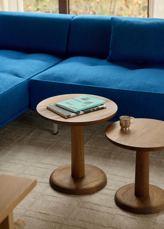 Fredericia Delphi Elements sofa, conf. E, brushed aluminium - blue Keiga 762, decoration image