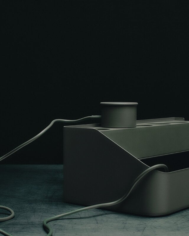 Pedestal Power Beam Tray, mossy green, decoration image