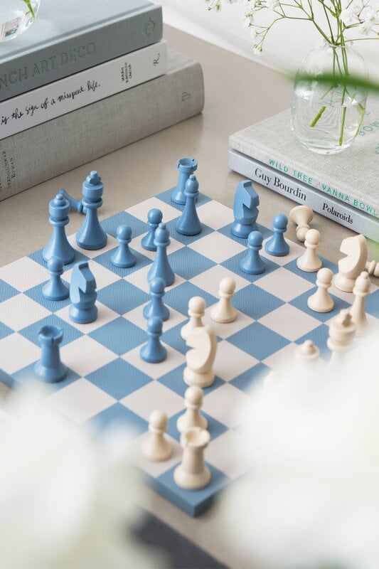 Printworks Reverra - Chess, beige - blue, decoration image