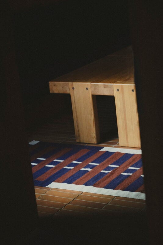 Woven Works Trace rug, dark blue, decoration image