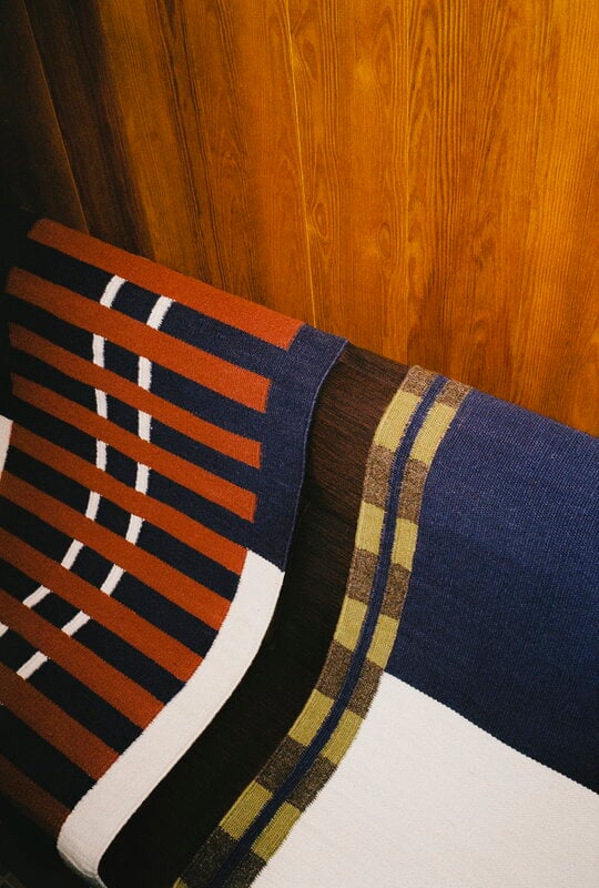 Woven Works Trace rug, dark blue, decoration image