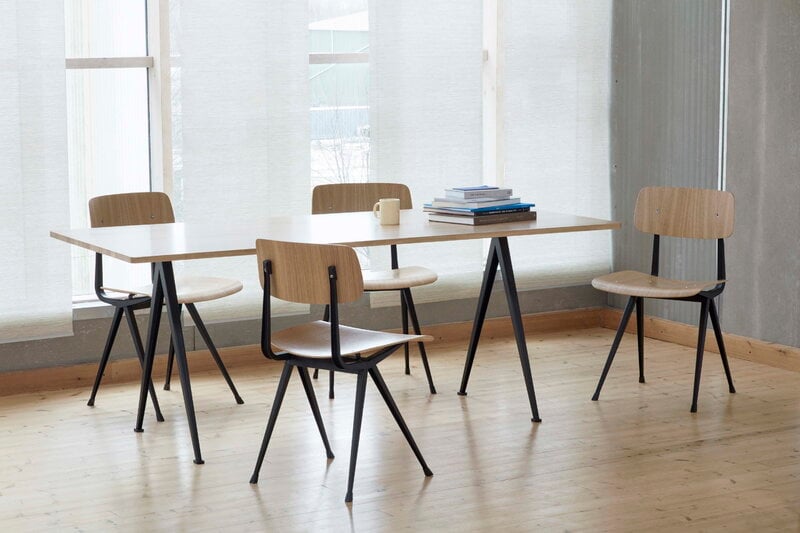 HAY Pyramid 02 table, 190 x 85 cm, black - lacquered solid oak, decoration image