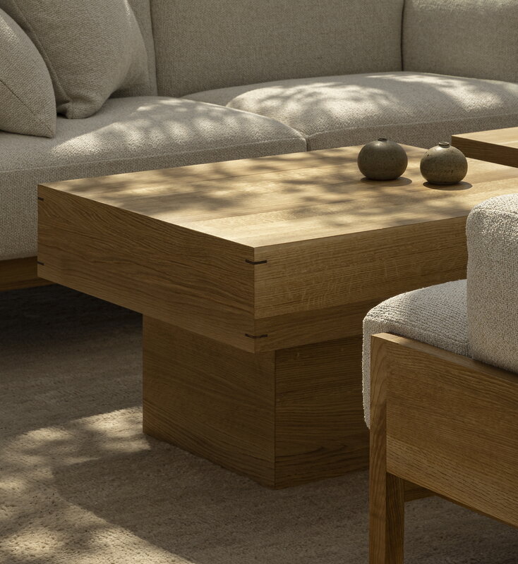 Karimoku Case N-CT02 coffee table, 60 x 70 cm, lacquered oak, decoration image