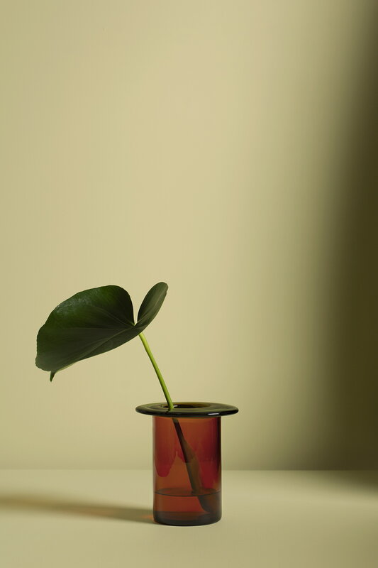 Nedre Foss Rabarbra vase, green amber, view 5