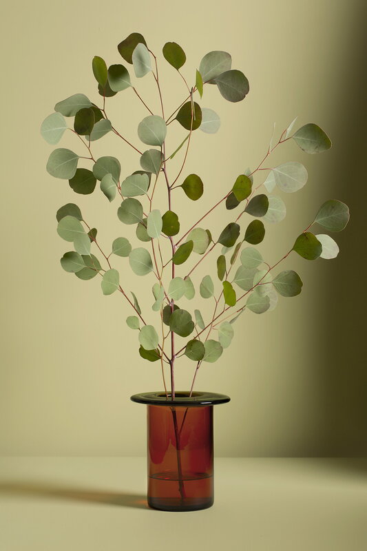 Nedre Foss Rabarbra vase, green amber, view 4