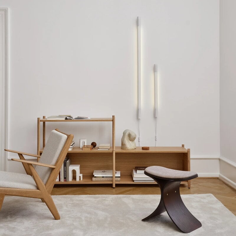 Gejst Radent wall lamp, long, white, decoration image