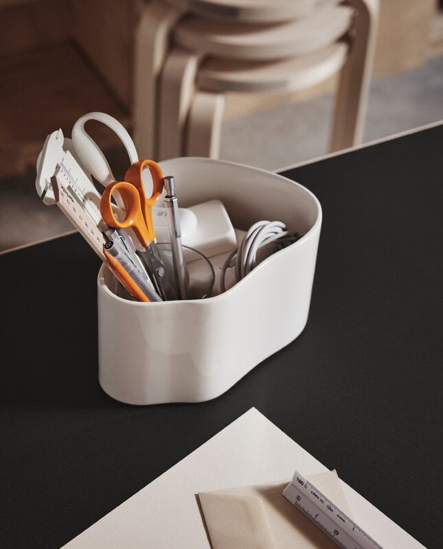 Artek Vaso Riihitie Modello A, grande, bianco lucido, immagine decorativa