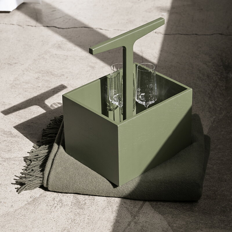 Ro Collection Toolbox container, high, green oak, decoration image