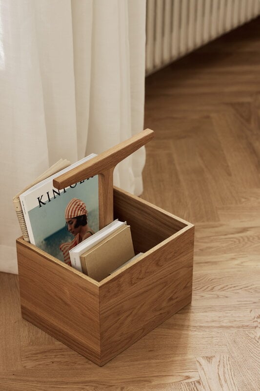 Ro Collection Toolbox container, high, oiled oak, decoration image