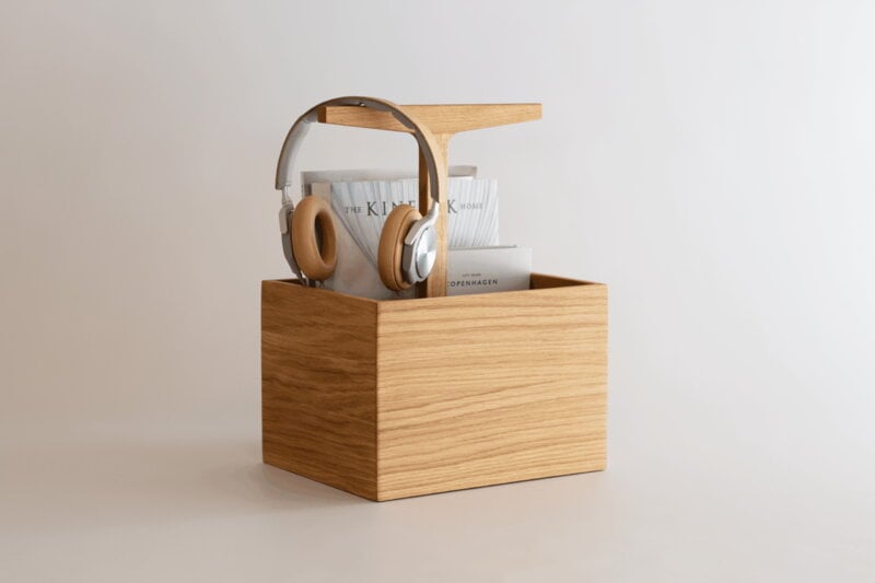 Ro Collection Toolbox container, high, oiled oak, decoration image