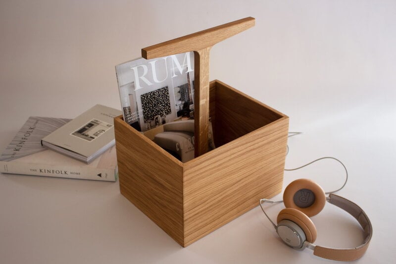 Ro Collection Toolbox container, high, oiled oak, decoration image