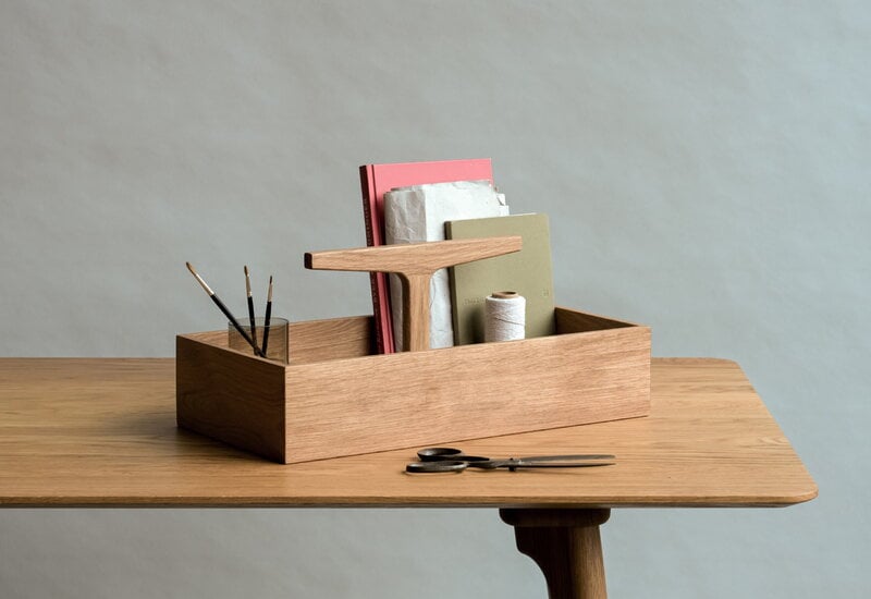 Ro Collection Toolbox container, low, oiled oak, decoration image