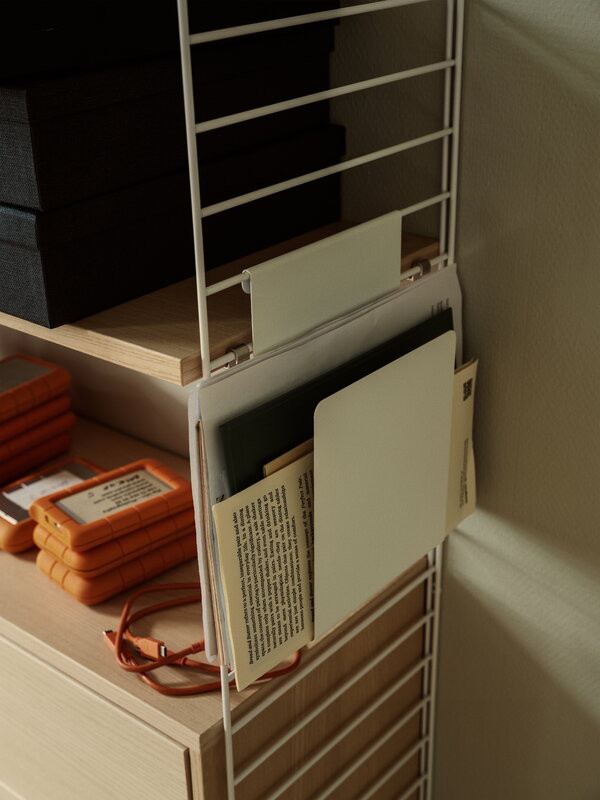 String Furniture String magazine holder, white, view 6