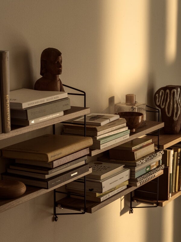 String Furniture String Pocket shelf, walnut - black, view 13