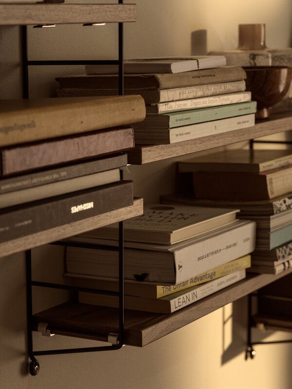 String Furniture String Pocket shelf, walnut - black, view 7