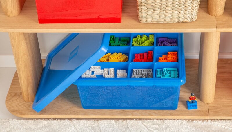 Room Copenhagen Lego Sort & Store box, medium, sininen, decoration image