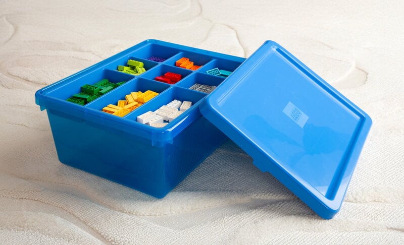 Room Copenhagen Lego Sort & Store box, medium, sininen, decoration image