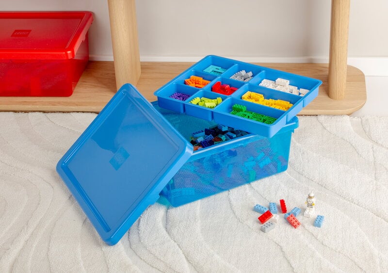 Room Copenhagen Lego Sort & Store box, medium, sininen, decoration image